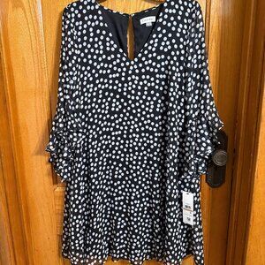 Calvin Klein - Black and White Polka Dot Dress - Never Worn With Tags